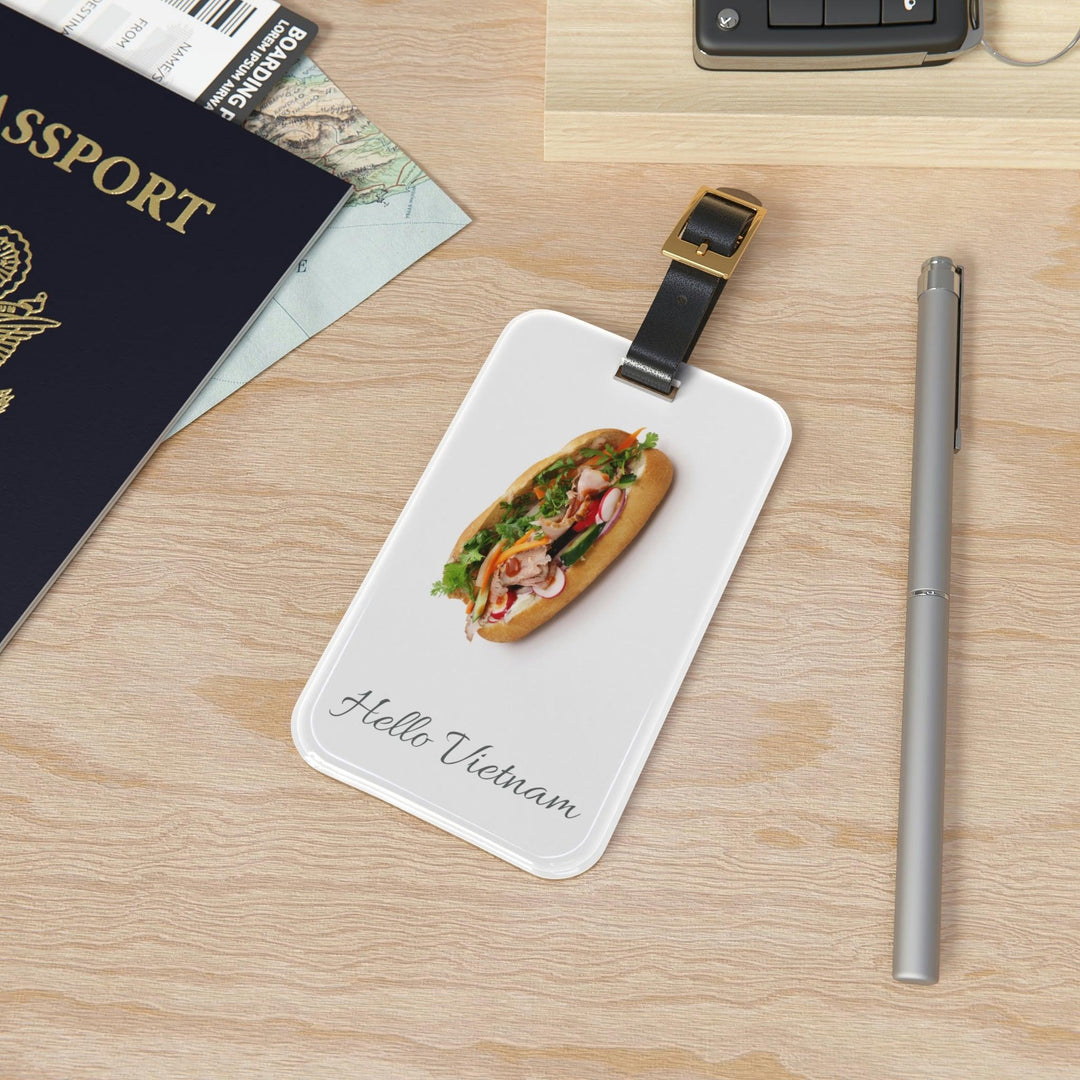 Lisslune | Elegant Vietnam Travel Tag: Customizable Luxury Accessory with Leather Strap