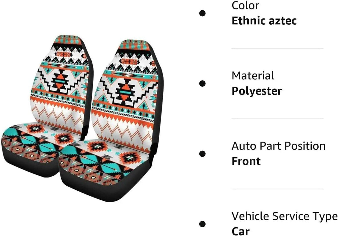 Lisslune | Southwest Geometric Tribal Aztec Universal Car Seat Covers