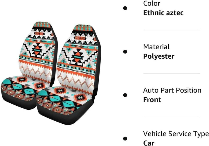 Lisslune | Southwest Geometric Tribal Aztec Universal Car Seat Covers