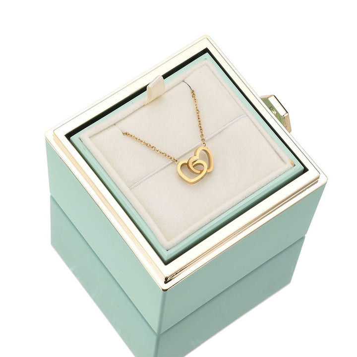 Lisslune | [Ideal Gift] Eternal Rose Box - With engraved necklace & artificial rose