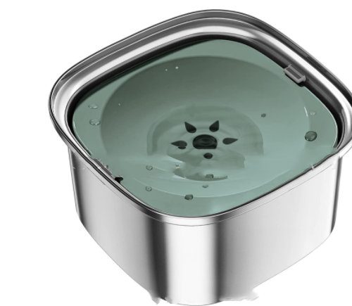 Lisslune | AquaLux | Stainless Steel Floating Water Bowl for Pets | Large Capacity | Stylish Design