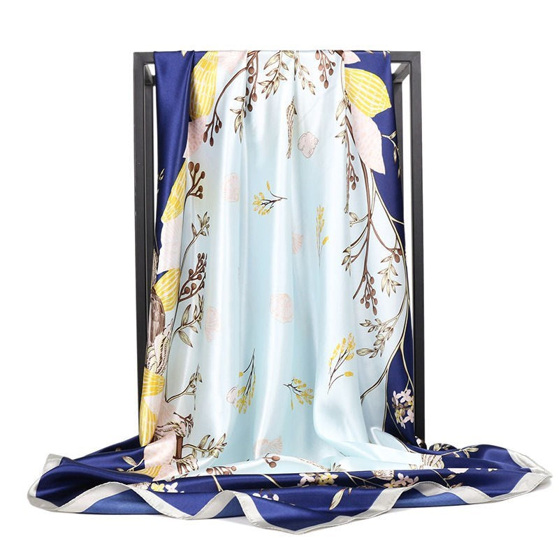 Lisslune | Large square scarf Simulation silk scarf All-match scarf Scarf