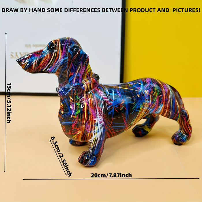 Lisslune | Dachshund Delight – Colourful Dachshund Ornament for a Playful Touch at Home