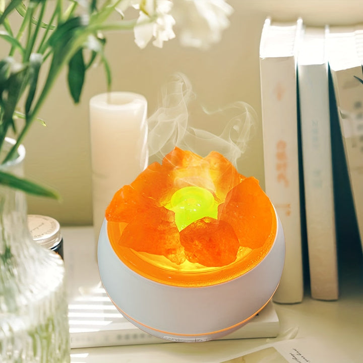 Lisslune | Salt Lamp Diffuser - 3-in-1 Essential Oil Diffuser, Himalayan Salt Lamp & Air Humidifier