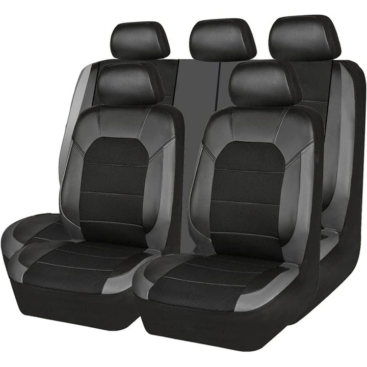 Lisslune | Universal PU leather 9-piece car seat cover set for 5-seater vehicles