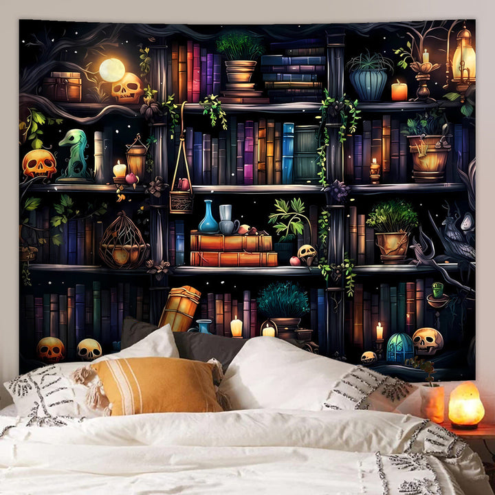 Lisslune | Skeleton Horror Halloween Tapestry