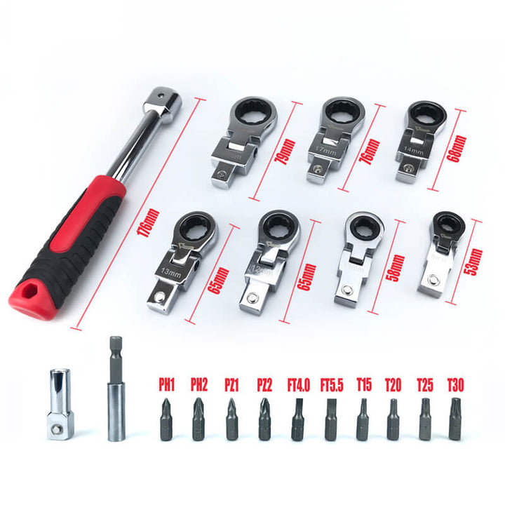 Lisslune | 20-piece ratchet wrench with box