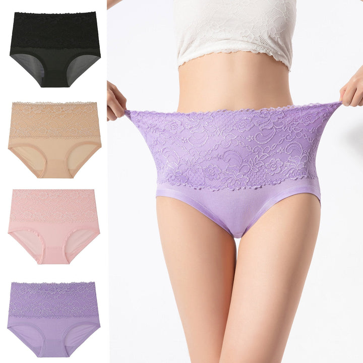Lisslune | 4pcs/set High Elastic Lace Panties