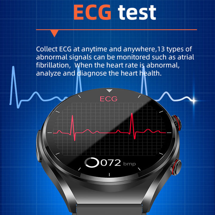 Lisslune | One-Click Blood Sugar|Blood Glucose Blood Pressure ECG|ECG HRV Heart Rate Monitor Health Smart Watch