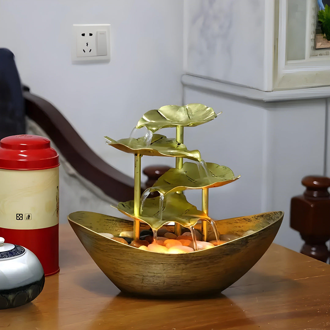 Lisslune | LED decorative leaf-inspired fountain