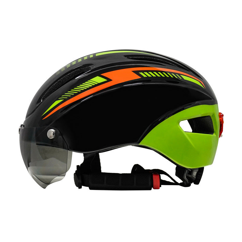 Lisslune | Bicycle Helmet Rider Helmet Sporty Helmet Glasses Rider Helmet Safety Light