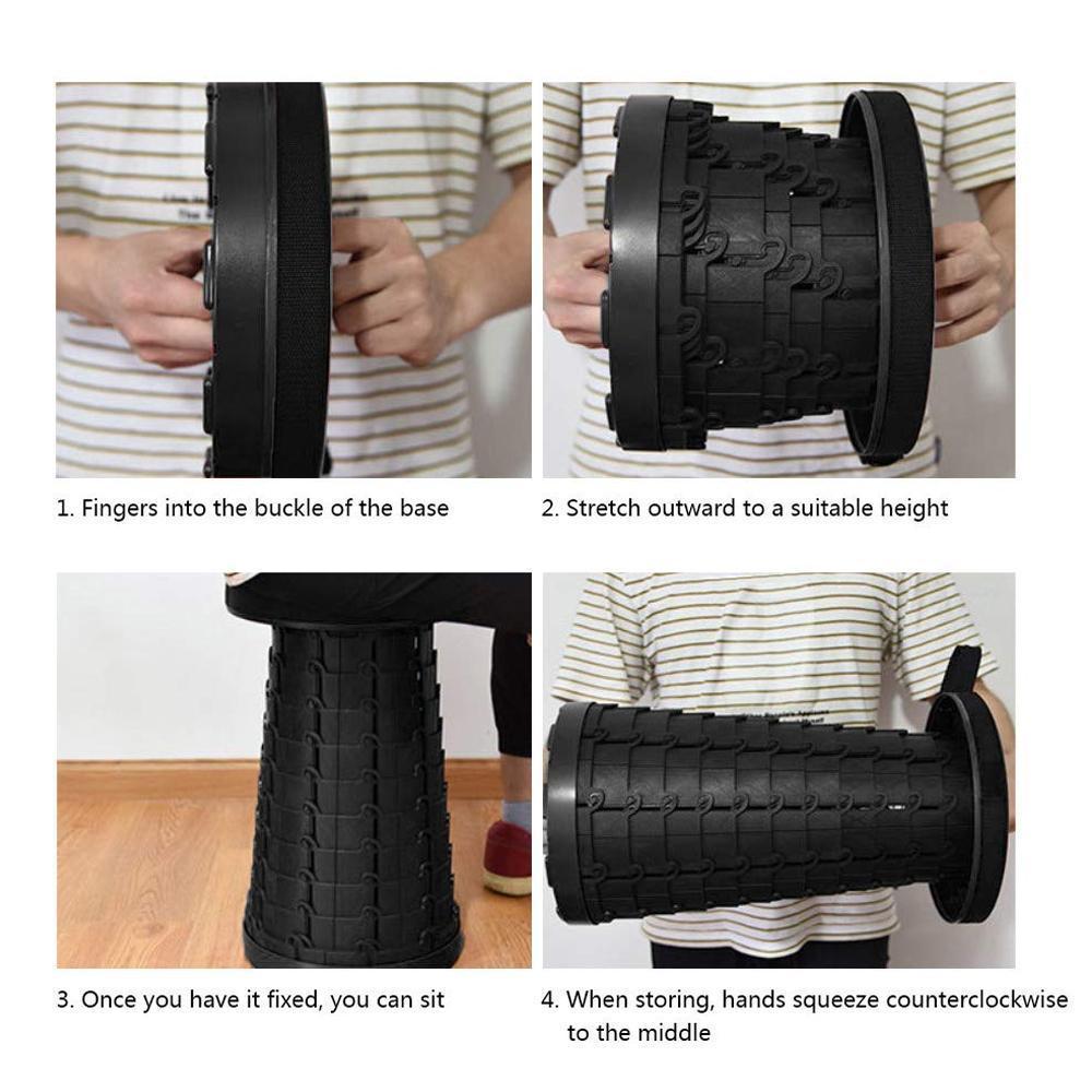Lisslune | Improved retractable folding stool