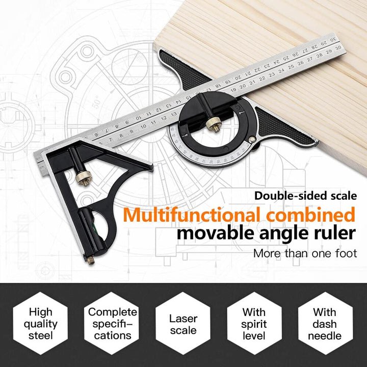 Lisslune | Multifunctional Combination of Movable Angle Ruler Set