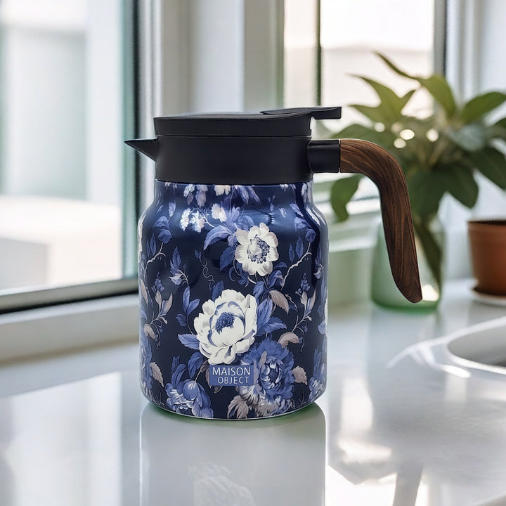 Lisslune | Vintage Floral Pattern Tea Thermos – Built-In Infuser