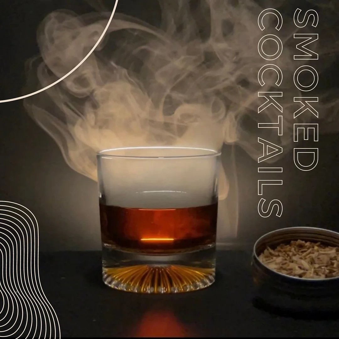 Lisslune | Cocktail Smoker with 8 flavors -Bourbon Whiskey Gifts for Men