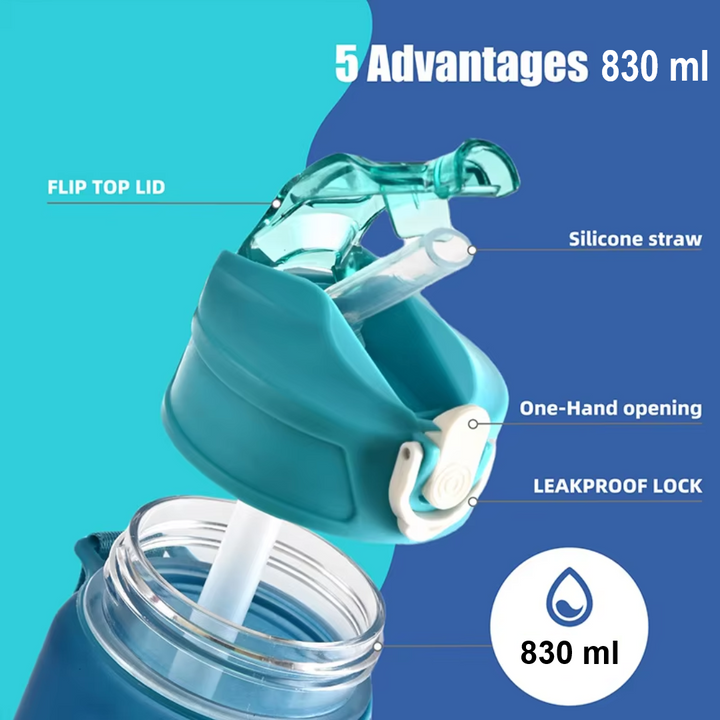 Lisslune | 1L Large Capacity Leakproof Sports Water Bottle