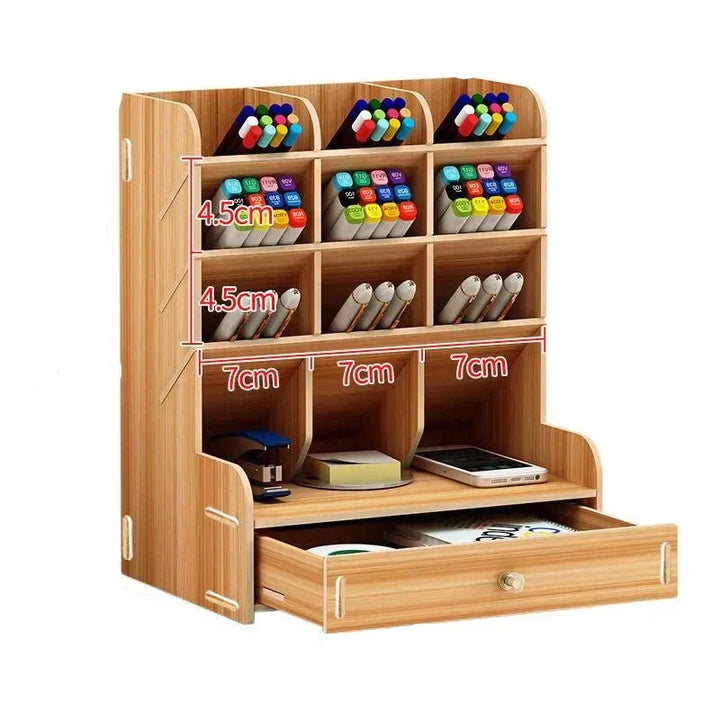 Lisslune | PenBox | Desk Organizer | Wood Pencil Holder | Stylish and Efficient Storage Solution