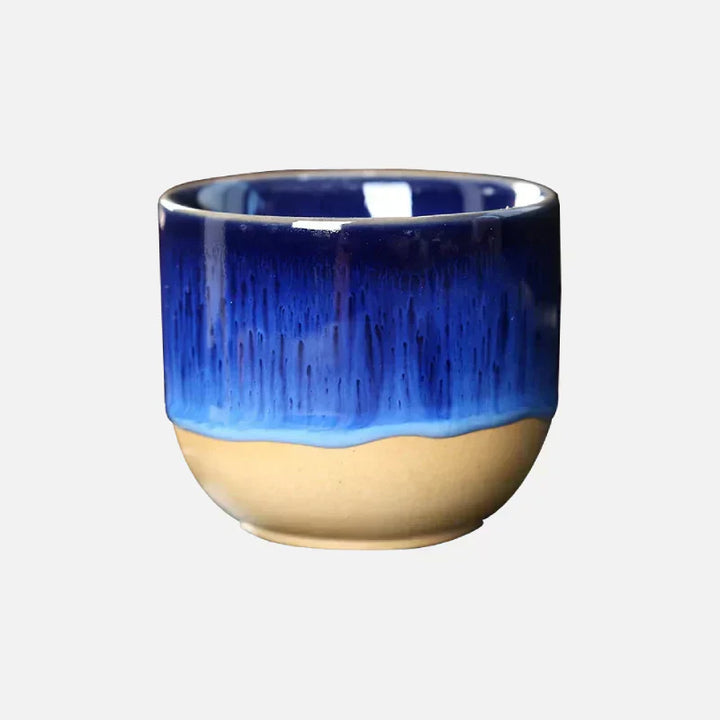 Lisslune | Handmade Ceramic Mug – Blue-Glazed Tea Bowl