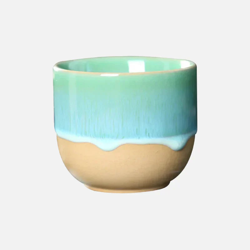 Lisslune | Handmade Ceramic Mug – Blue-Glazed Tea Bowl