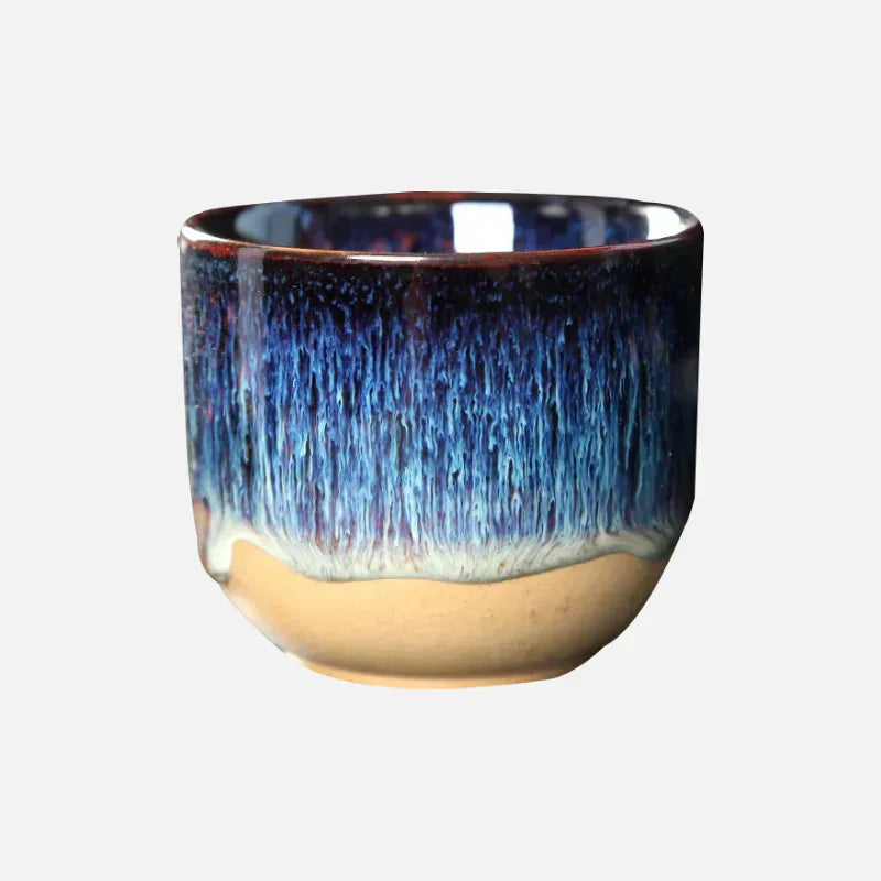 Lisslune | Handmade Ceramic Mug – Blue-Glazed Tea Bowl
