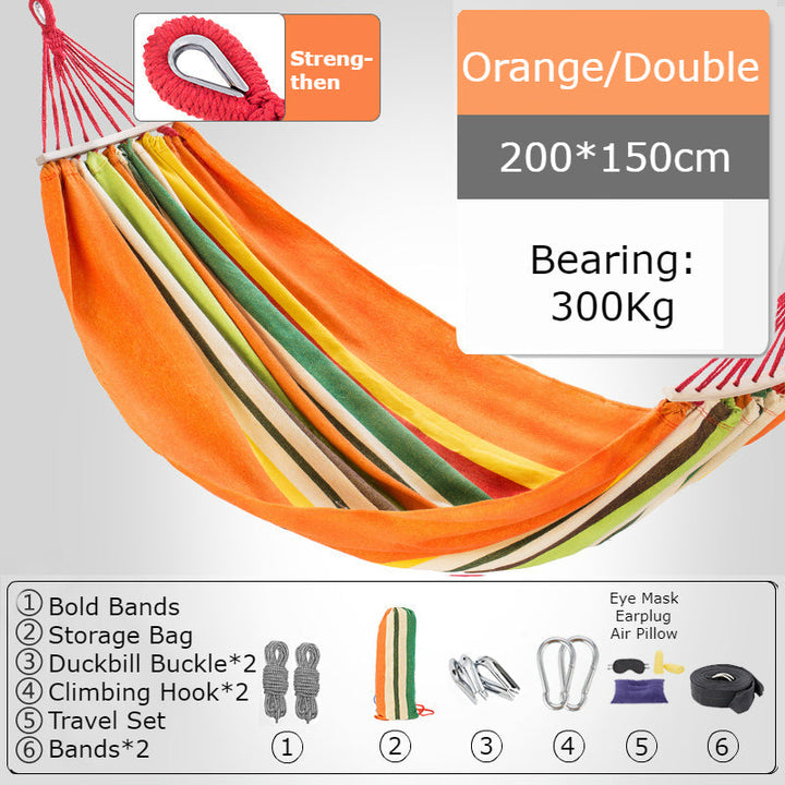 Lisslune | Thickened Single/Double Hammock, More Breathable, Safer and More Comfortable, For Camping, Dormitory & Leisure