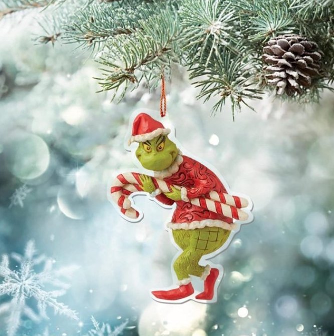 Lisslune | Grinch Christmas Tree Ornament Tag