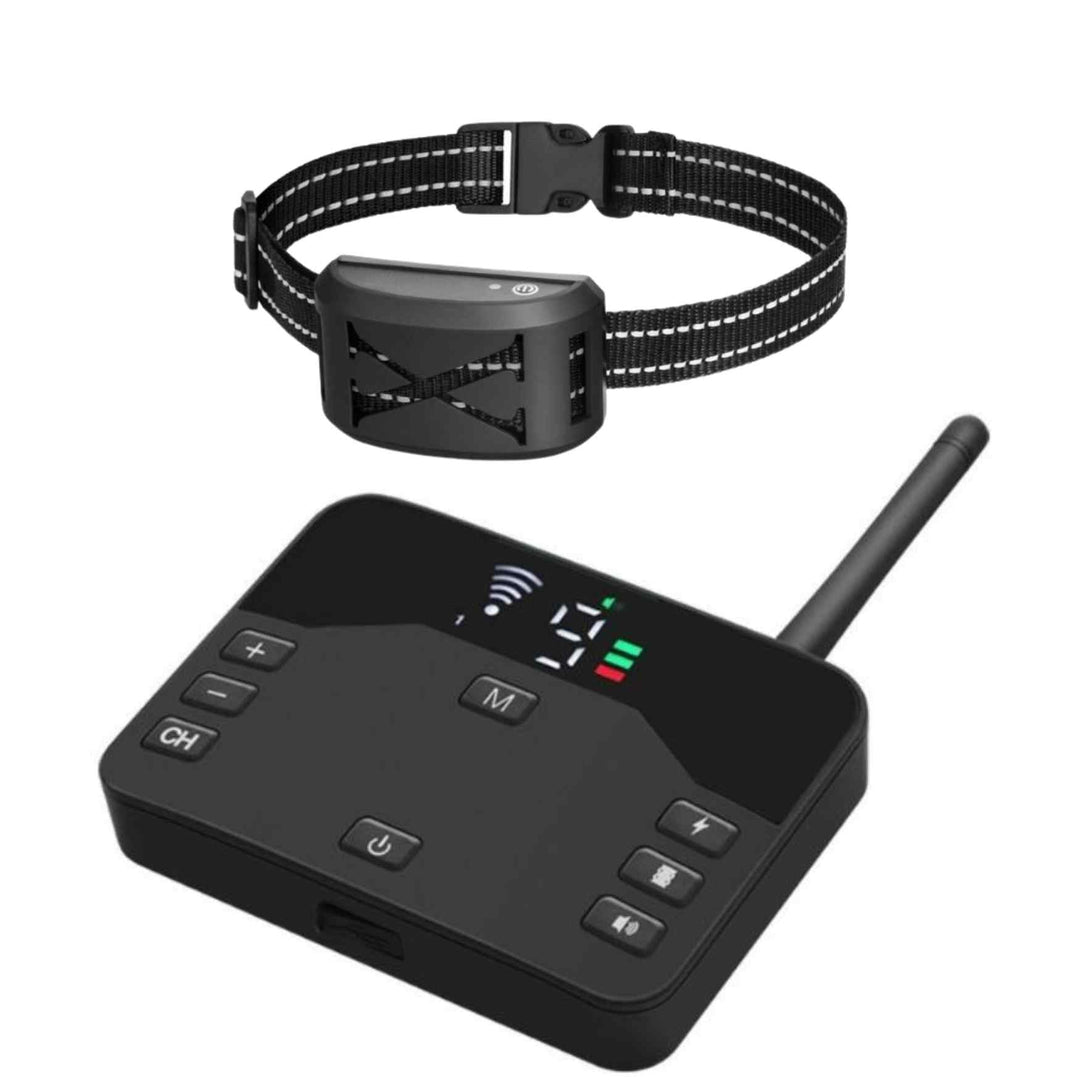 Lisslune | 2-in-1 Wireless Pet Training Collars and Dog Fence Sound Check Electric and Vibrating Shock Dog Collar Fence From 65 to 1640 Feet