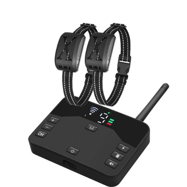 Lisslune | 2-in-1 Wireless Pet Training Collars and Dog Fence Sound Check Electric and Vibrating Shock Dog Collar Fence From 65 to 1640 Feet