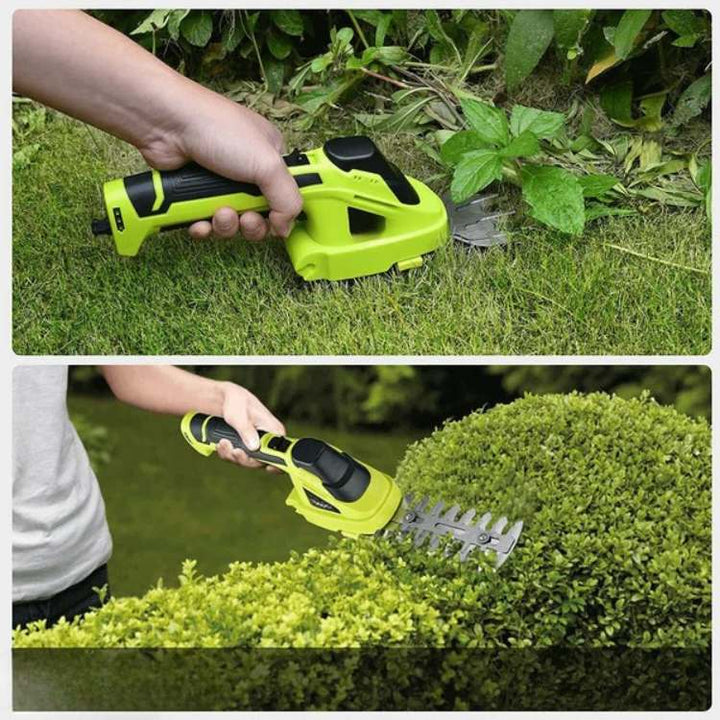 Lisslune | Cordless Garden Trimmer | Dual Blades, Lightweight & Ideal for Lawn Edging and Hedge Trimming