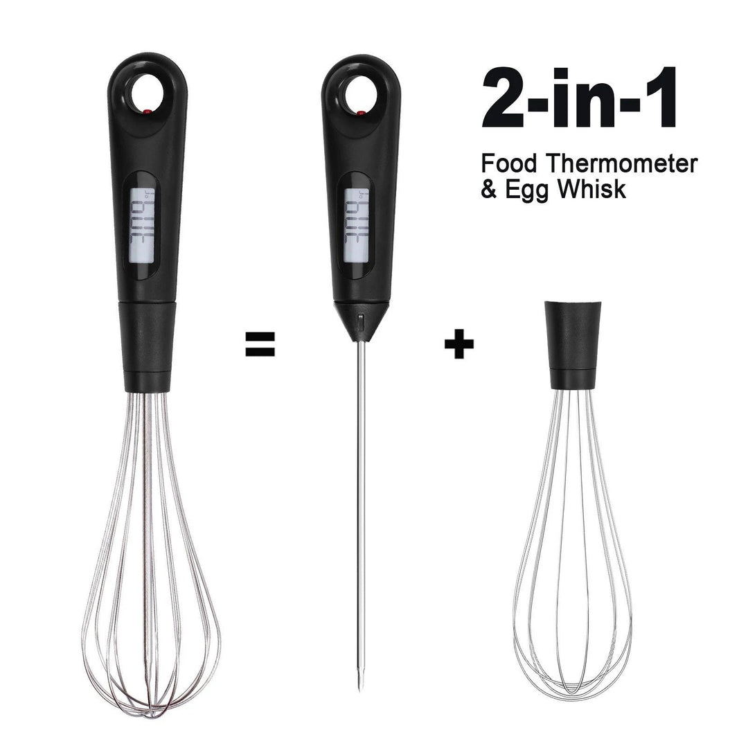 Lisslune | 2-in-1 Instant-Read Food Thermometer and Egg Beater