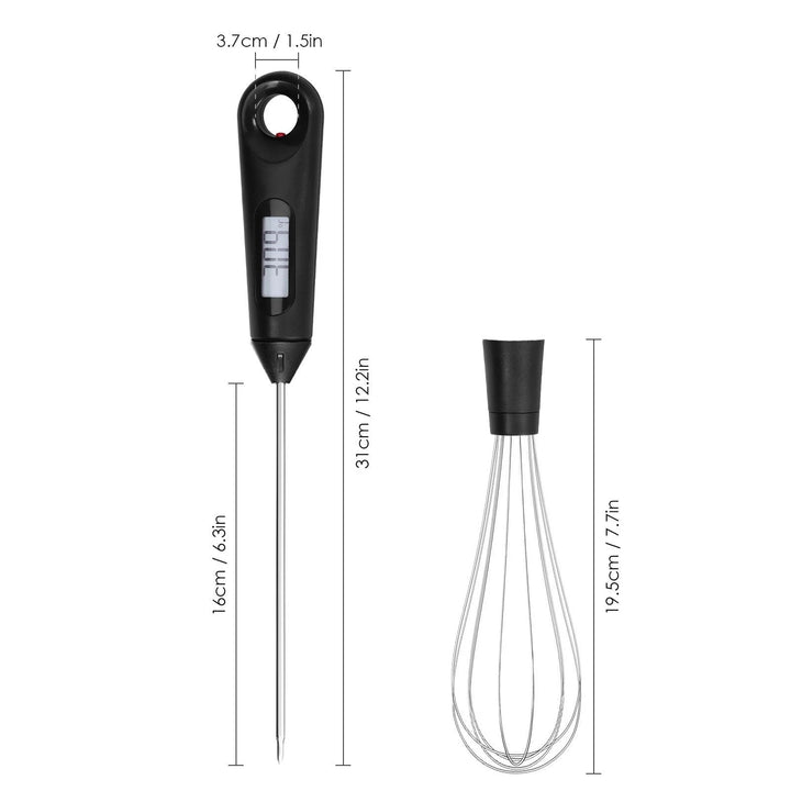 Lisslune | 2-in-1 Instant-Read Food Thermometer and Egg Beater