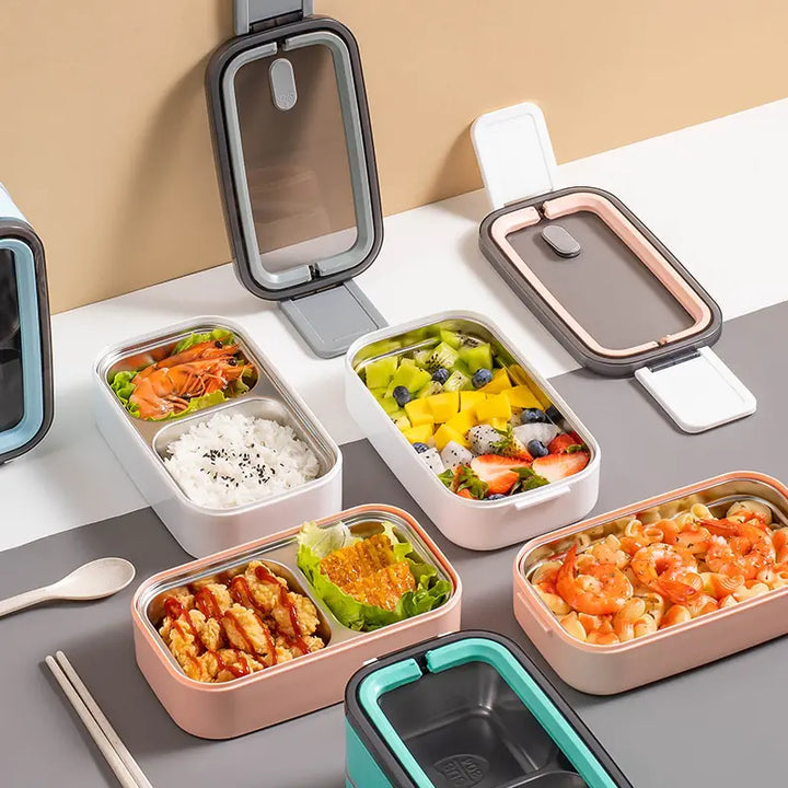 Lisslune | 2-Layer Stainless Steel Bento Lunchbox - MealMate