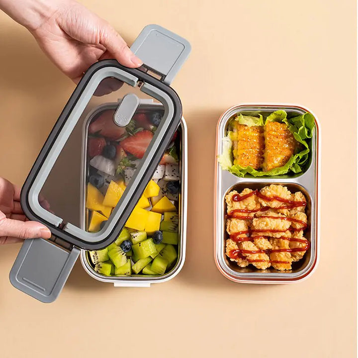 Lisslune | 2-Layer Stainless Steel Bento Lunchbox - MealMate