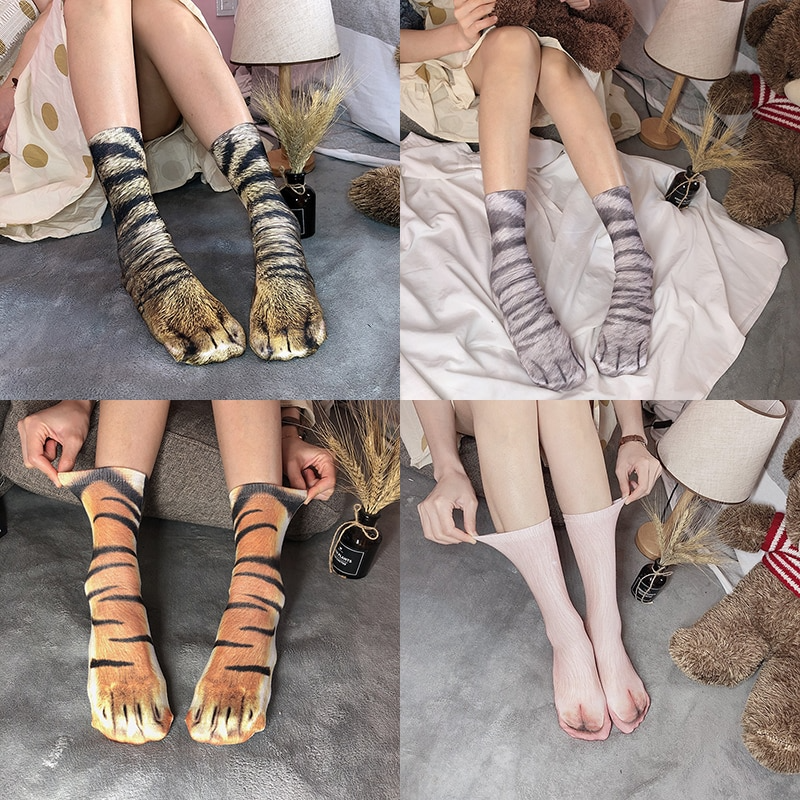 Lisslune | Cat Paw 3D Printed Unisex Socks