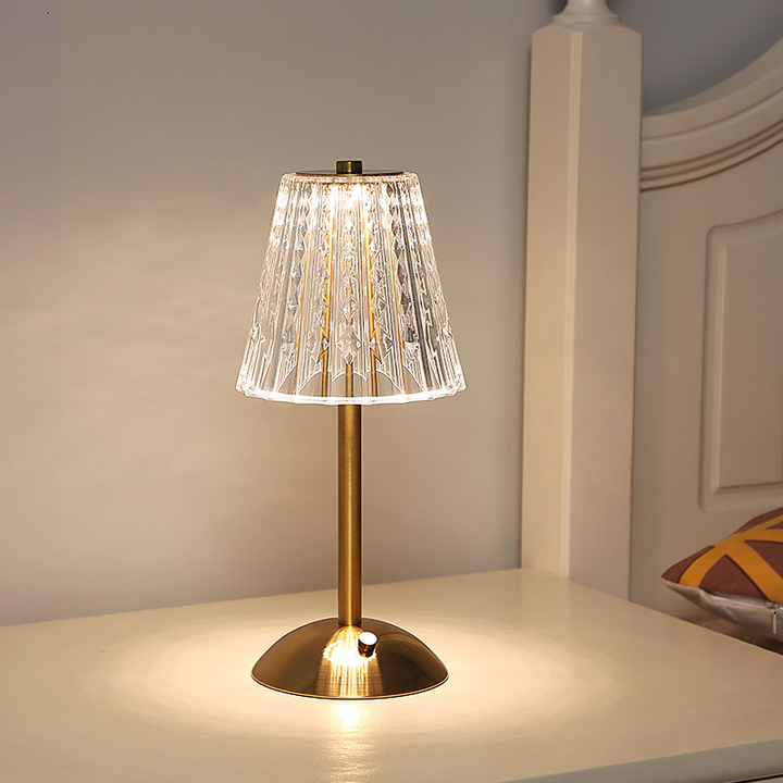 Lisslune | Vintage Crystal LED Table Lamp with Adjustable Brightness