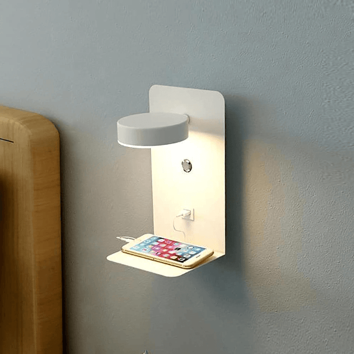 Lisslune | Night lamp with charger - BrightHub - 330° Rotatable - Charging station