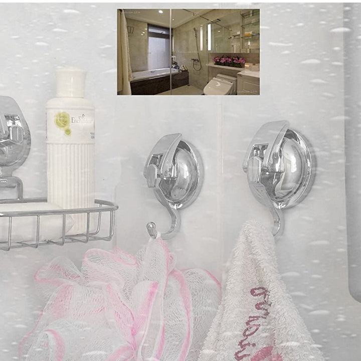 Lisslune | 2-Pack: Heavy-Duty Vacuum Suction Cup Hooks