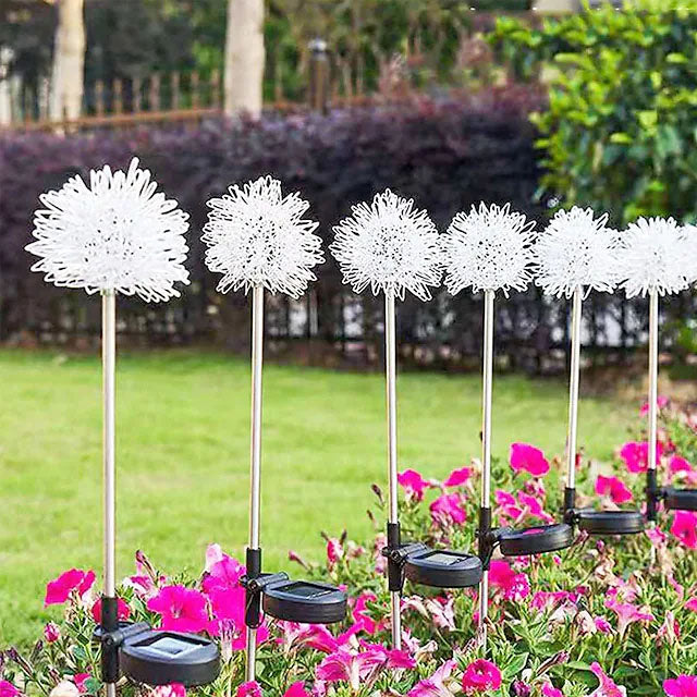 Lisslune | 2-Pack: Outdoor Solar Dandelion Garden Lights