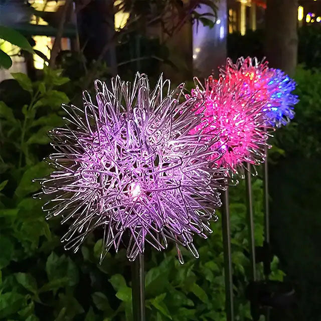 Lisslune | 2-Pack: Outdoor Solar Dandelion Garden Lights