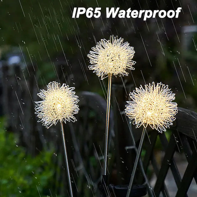 Lisslune | 2-Pack: Outdoor Solar Dandelion Garden Lights
