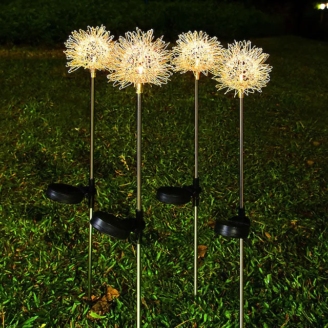 Lisslune | 2-Pack: Outdoor Solar Dandelion Garden Lights