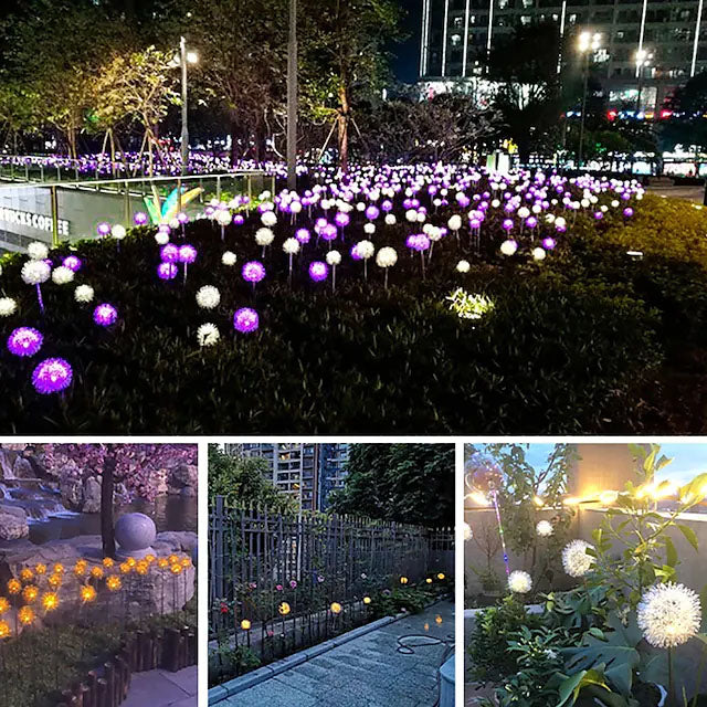 Lisslune | 2-Pack: Outdoor Solar Dandelion Garden Lights
