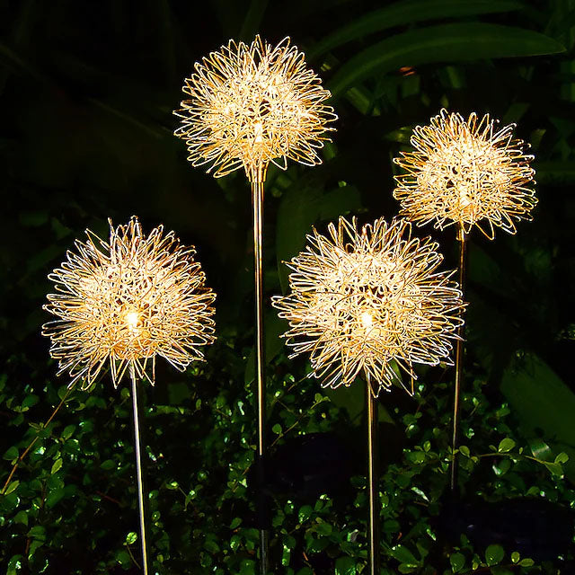 Lisslune | 2-Pack: Outdoor Solar Dandelion Garden Lights