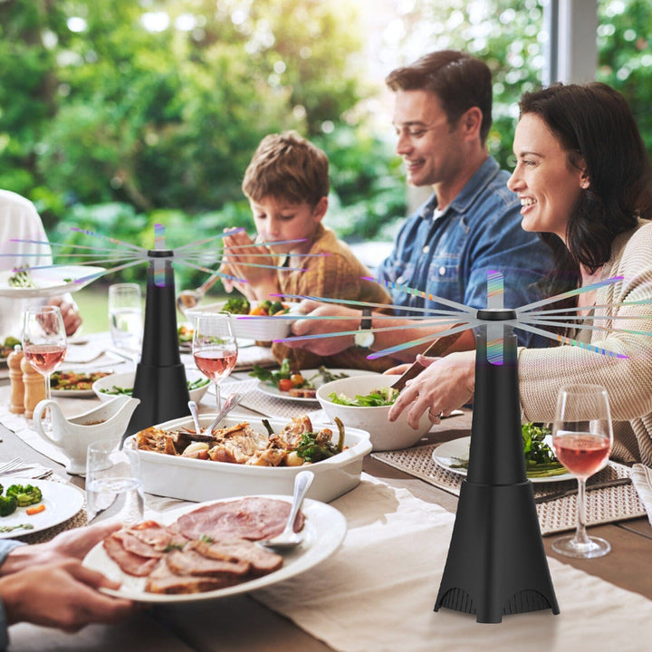 Lisslune | 2-pack: Carrying fan with reflective fly repellent, rechargeable battery operated