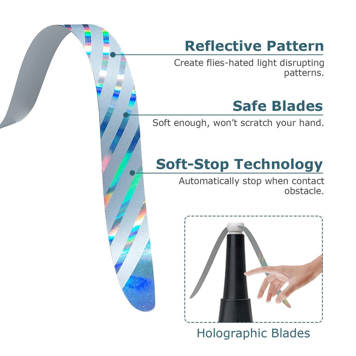 Lisslune | 2-pack: Carrying fan with reflective fly repellent, rechargeable battery operated