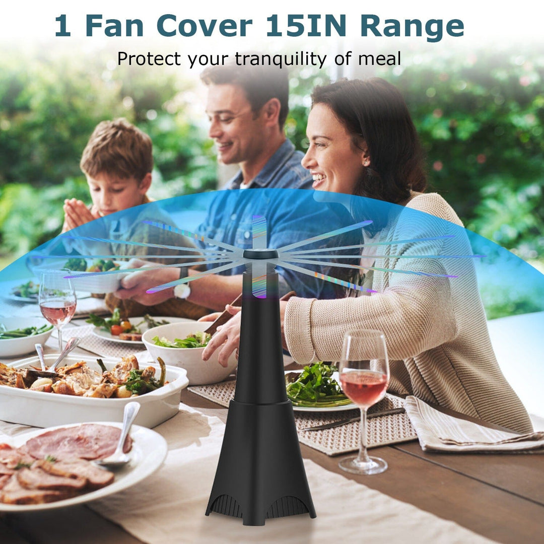 Lisslune | 2-pack: Carrying fan with reflective fly repellent, rechargeable battery operated