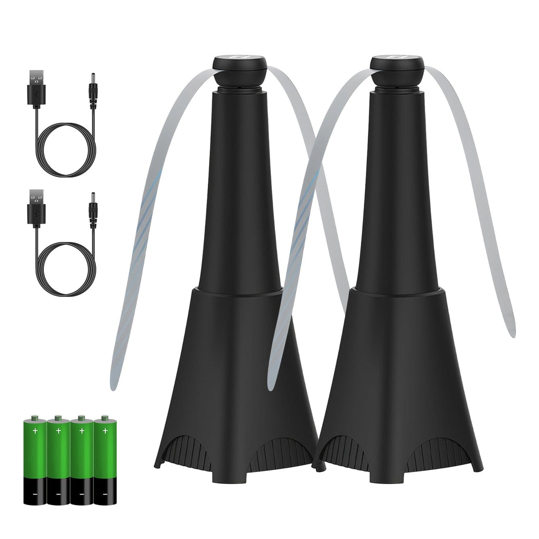 Lisslune | 2-pack: Carrying fan with reflective fly repellent, rechargeable battery operated