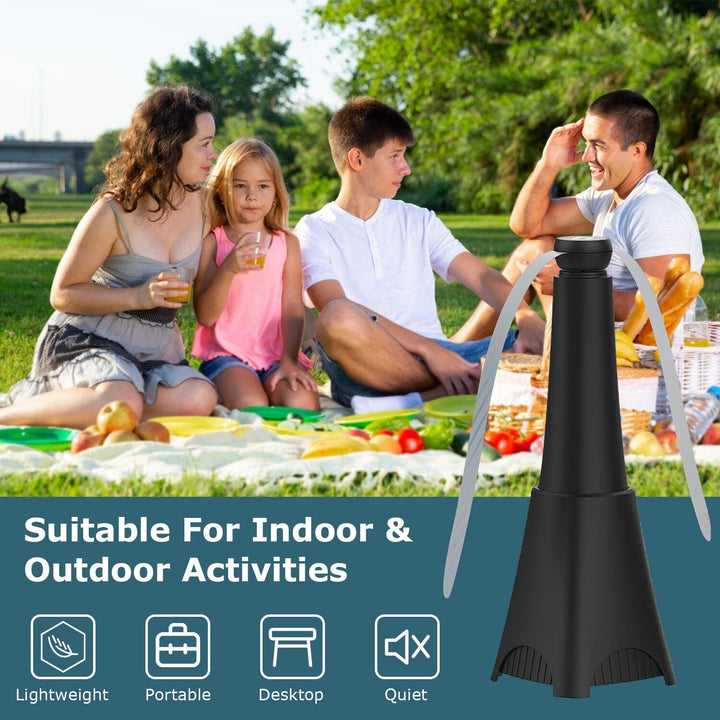 Lisslune | 2-pack: Carrying fan with reflective fly repellent, rechargeable battery operated