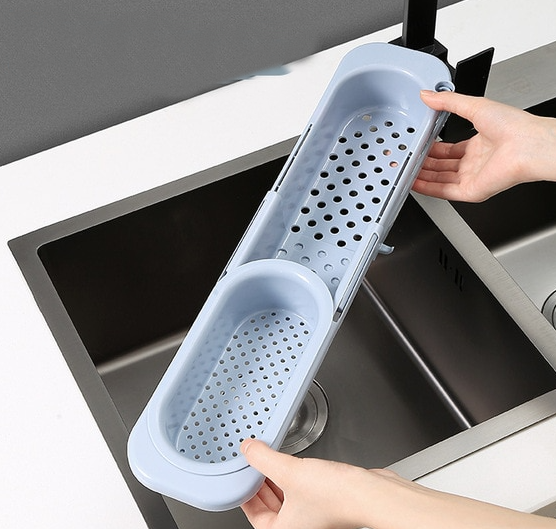 Lisslune | Kitchen Retractable Sink Rack Organizer
