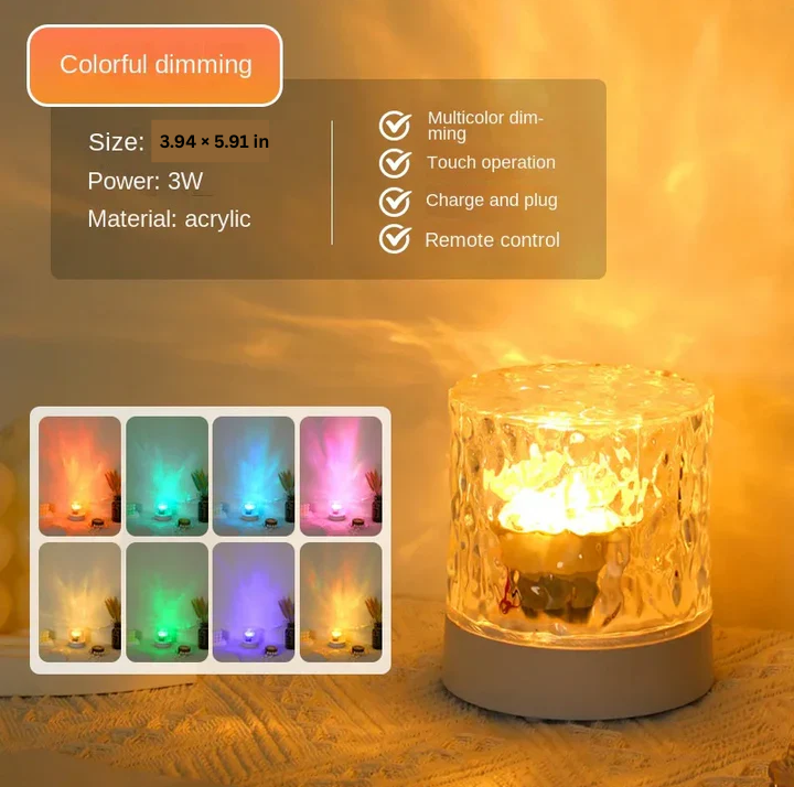Lisslune | Crystal Ripple Projector Night Light